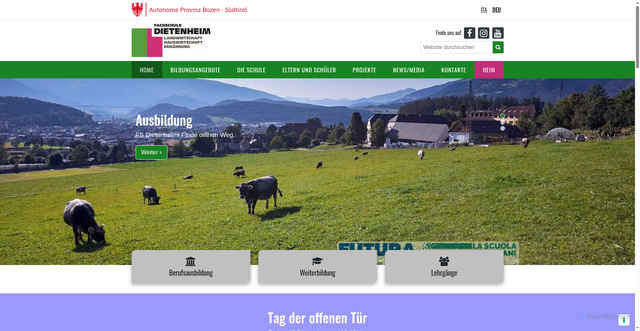 Security scan screenshot of https://www.fachschule-dietenheim.it/