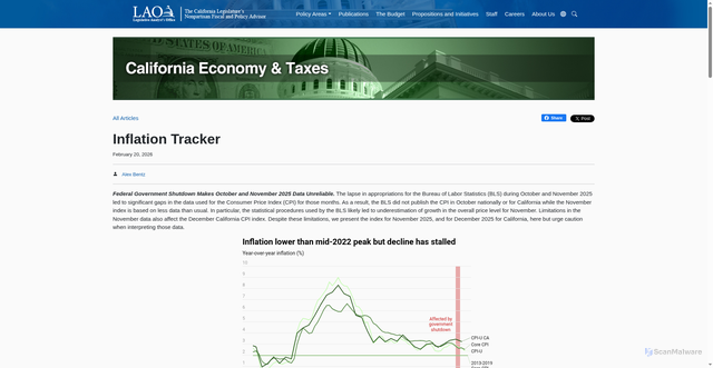 Security scan screenshot of https://lao.ca.gov/LAOEconTax/Article/Detail/766