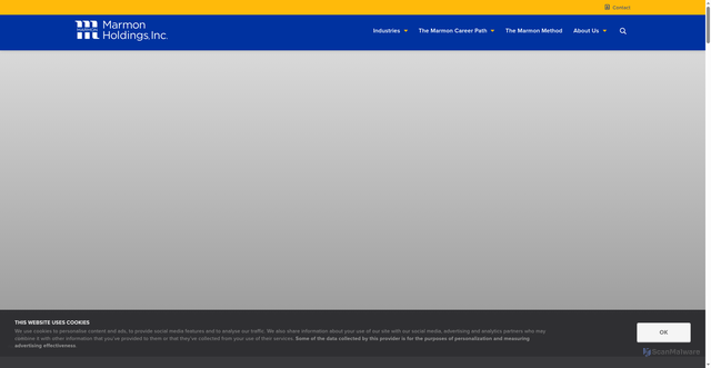 Security scan screenshot of https://www.marmon.com/