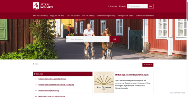 Security scan screenshot of https://sater.se/