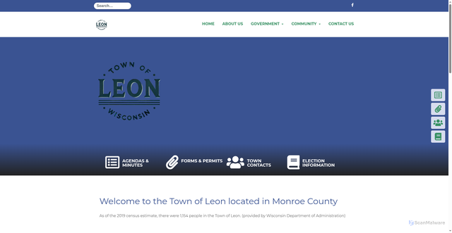 Security scan screenshot of https://townofleonmocowi.gov/