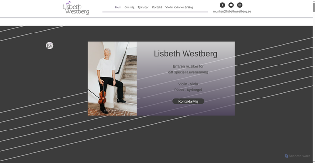 Security scan screenshot of https://lisbethwestberg.se