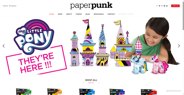 Security scan screenshot of https://paperpunk.com