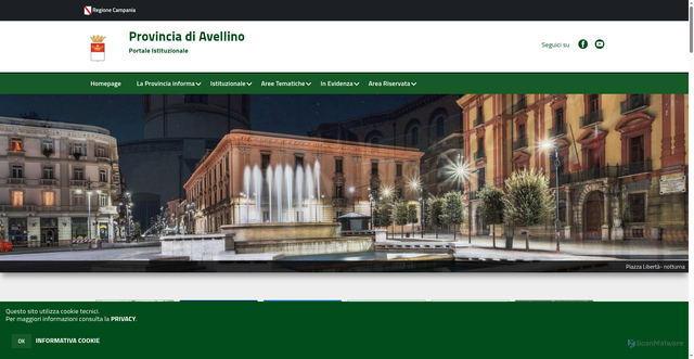 Security scan screenshot of https://www.provincia.avellino.it/hh/index.php