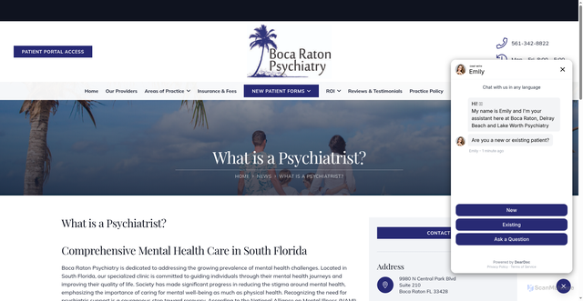 Security scan screenshot of https://www.bocaratonpsychiatry.com/what-is-a-psychiatrist/