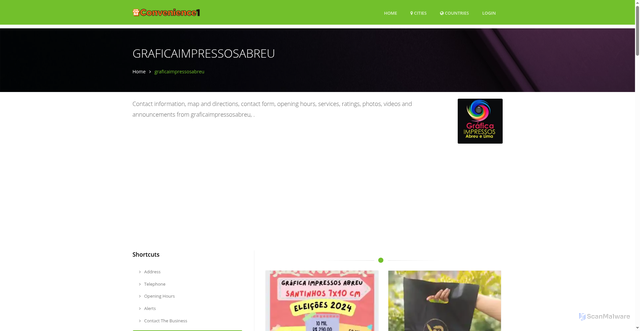 Security scan screenshot of https://www.convenience1.com/JP/Unknown/105517961016579/graficaimpressosabreu?e=1575242908