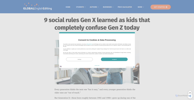 Security scan screenshot of https://geediting.com/gen-9-social-rules-gen-x-learned-as-kids-that-completely-confuse-gen-z-today/