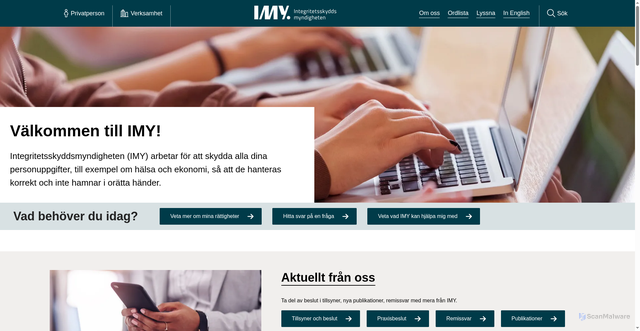 Security scan screenshot of https://www.imy.se