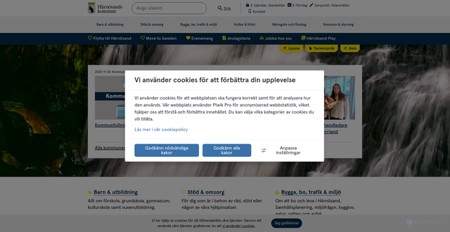 Security scan screenshot of https://harnosand.se/