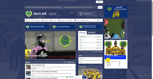 Security scan screenshot of https://skiroaik.se