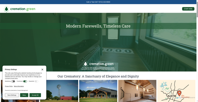 Security scan screenshot of https://www.cremation.green/