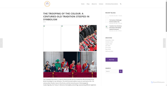 Security scan screenshot of https://royalbanter.com/the-trooping-of-the-colour-a-centuries-old-tradition-steeped-in-symbolism/