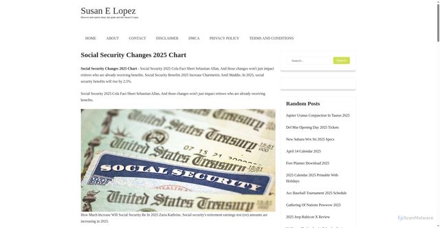 Security scan screenshot of https://susanelopeze.pages.dev/gripl-social-security-changes-2025-chart-nlatb//
