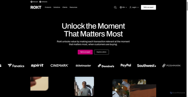 Security scan screenshot of https://roktinternal.com