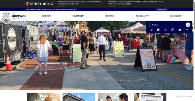 Security scan screenshot of https://hopewellva.gov/