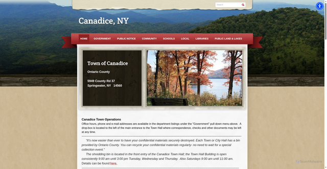 Security scan screenshot of https://www.canadiceny.gov/