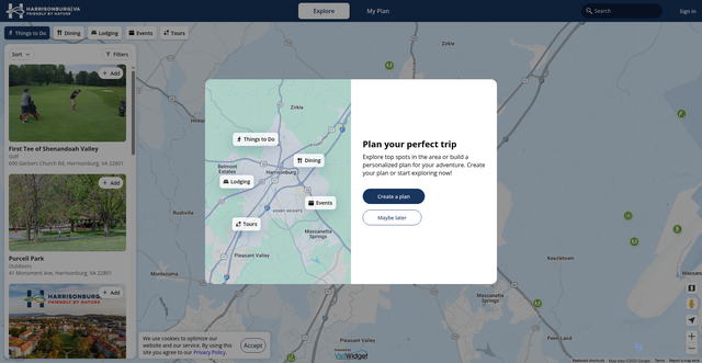 Security scan screenshot of https://visitharrisonburgva.visitwidget.com/