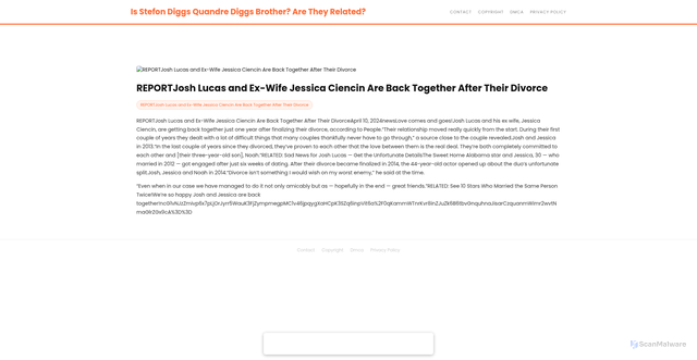 Security scan screenshot of https://hatchertechhugo-oks6fkdy8b.edgeone.app/15640-reportjosh-lucas-and-ex-wife-jessica-ciencin-are-back-together-after-their-divorce.html