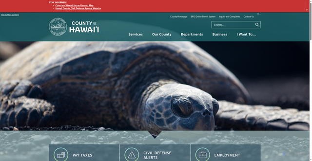 Security scan screenshot of https://www.hawaiicounty.gov/