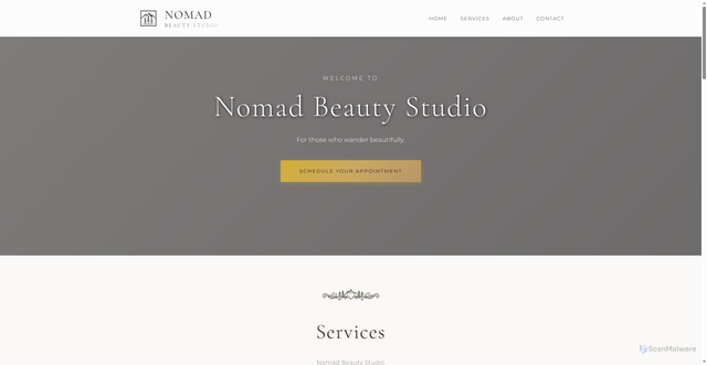 Security scan screenshot of http://nomadbeauty.pages.dev/