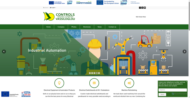 Security scan screenshot of https://controls.gr