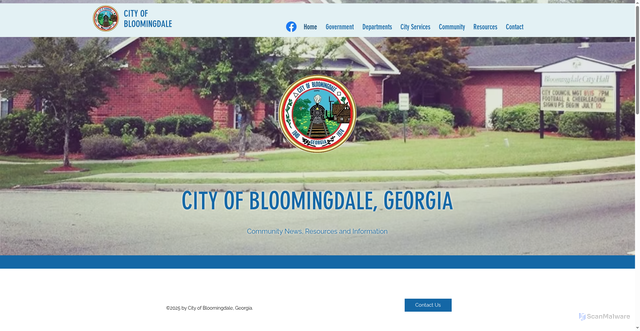 Security scan screenshot of https://www.bloomingdale-ga.gov/