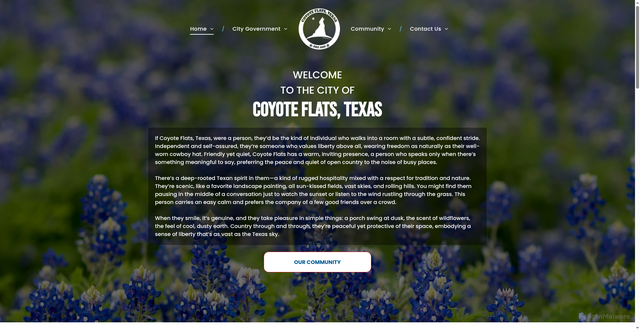 Security scan screenshot of https://www.coyoteflatstx.gov/