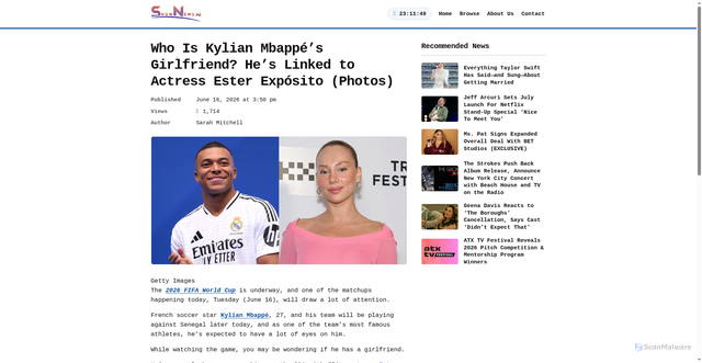 Security scan screenshot of https://shownews.net/article/945001