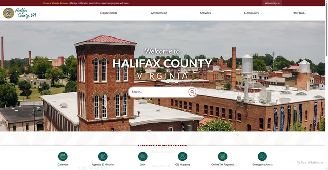 Security scan screenshot of https://halifaxcountyva.gov/