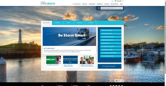 Security scan screenshot of https://longbeach.gov/