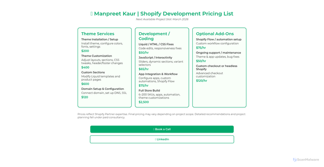 Security scan screenshot of https://manpreet-shopify-services-n0rplkc5rg.edgeone.dev/