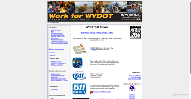 Security scan screenshot of https://www.wyoroad.info/