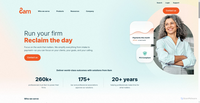 Security scan screenshot of https://affinipay.com
