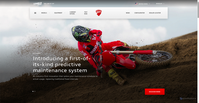 Security scan screenshot of https://www.ducati.com/us/en/home