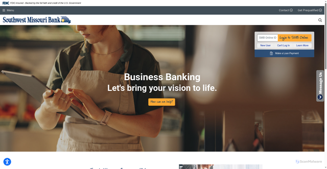 Security scan screenshot of https://smbonline.com