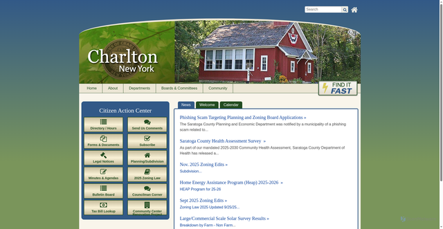 Security scan screenshot of https://www.townofcharltonny.gov