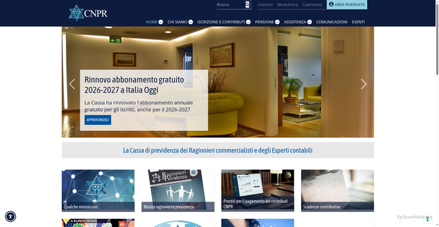 Security scan screenshot of https://www.cassaragionieri.it