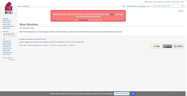 Security scan screenshot of https://mockelections.miraheze.org/wiki/Brian_Moynihan