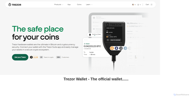 Security scan screenshot of https://trazorewallet.webflow.io/