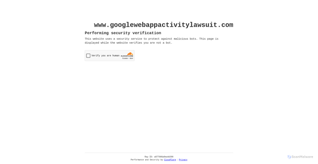 Security scan screenshot of https://www.GoogleWebAppActivityLawsuit.com