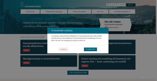 Security scan screenshot of https://www.statskontoret.se/