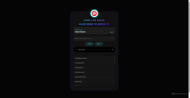Security scan screenshot of https://radioplayer-3d45y8s5df.edgeone.dev/