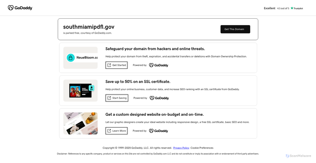 Security scan screenshot of https://southmiamipdfl.gov/