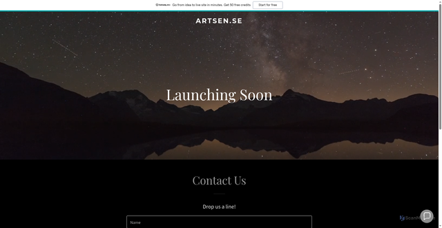 Security scan screenshot of https://artsen.se