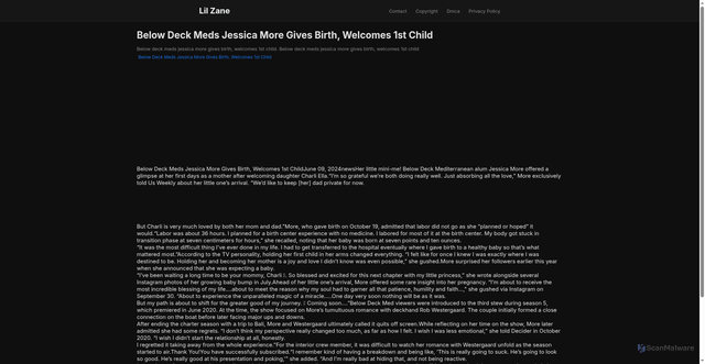 Security scan screenshot of https://mimpidigitalvision-dptqn5rknco5.edgeone.app/below-deck-meds-jessica-more-gives-birth-welcomes-1st-child.html