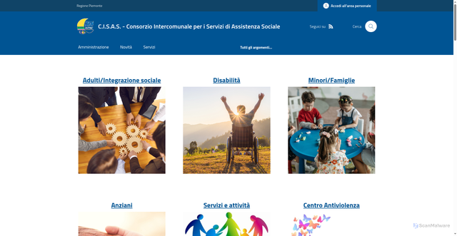Security scan screenshot of https://www.cisassanthia.it/
