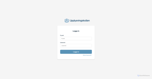 Security scan screenshot of https://App.upplysningskollen.se