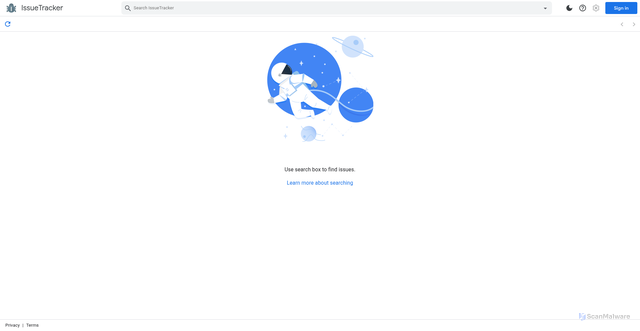 Security scan screenshot of https://issuetracker.google.com/