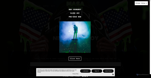 Security scan screenshot of https://www.youngboynba.com/