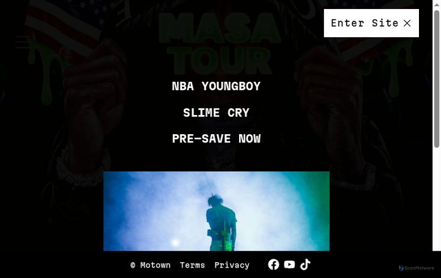 Security scan screenshot of https://www.youngboynba.com/